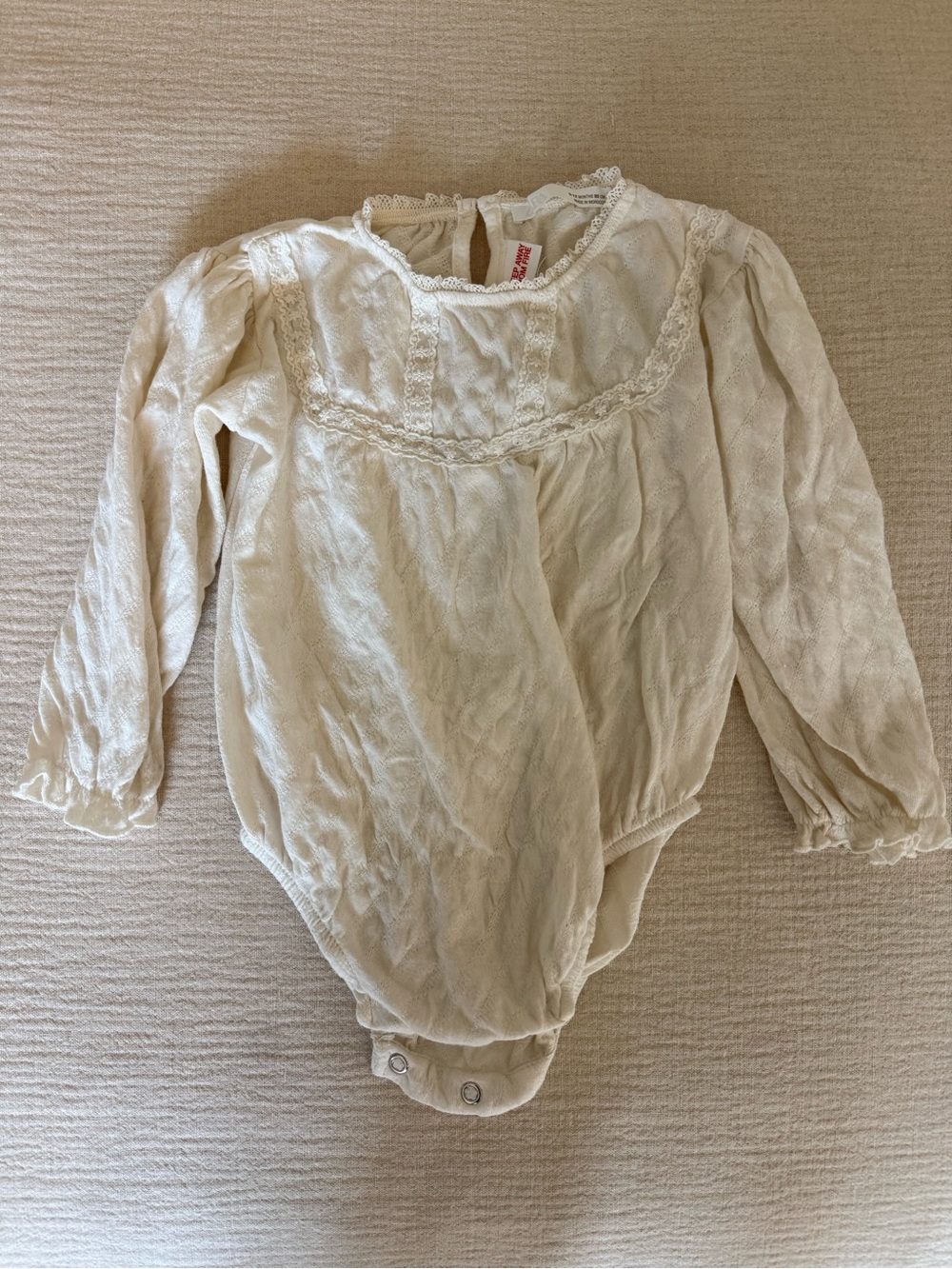 Zara baby cream lace bodysuit 9-12m